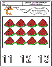 okul öncesi sayı kavram çalışmaları